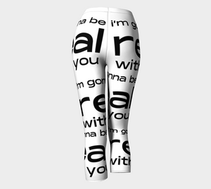 real with you black and white capris