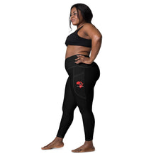 Load image into Gallery viewer, AQA crossover logo leggings with pockets (black)
