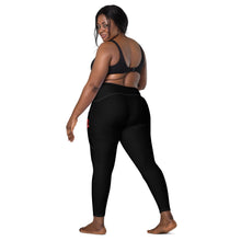 Load image into Gallery viewer, AQA crossover logo leggings with pockets (black)
