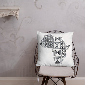 AQA white mudcloth print premium pillow (Africa)