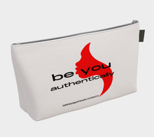 Load image into Gallery viewer, AQA be you authentically makeup bag white AOW
