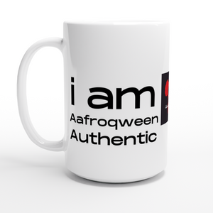 AQA i am Aafroqween Authentic 15oz ceramic logo mug