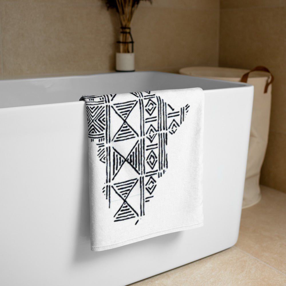 AQA white mudcloth towel (Africa)