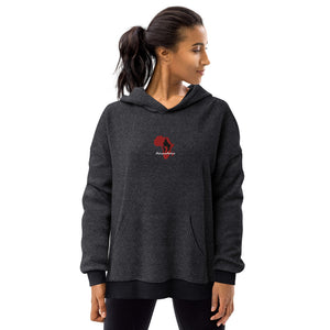 AQA unisex sueded fleece logo hoodie