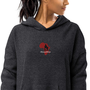 AQA unisex sueded fleece logo hoodie