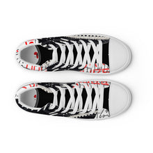 Load image into Gallery viewer, AQA limited edition qween of the Aafrofuture women’s high top canvas shoes (black accent)

