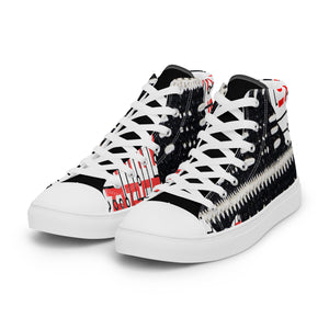 AQA limited edition qween of the Aafrofuture women’s high top canvas shoes (black accent)