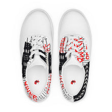 Load image into Gallery viewer, AQA limited edition qween of the Aafrofuture women’s lace-up canvas shoes (white accent)
