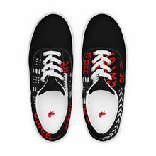 Load image into Gallery viewer, AQA limited edition qween of the Aafrofuture women’s lace-up canvas shoes (black accent)
